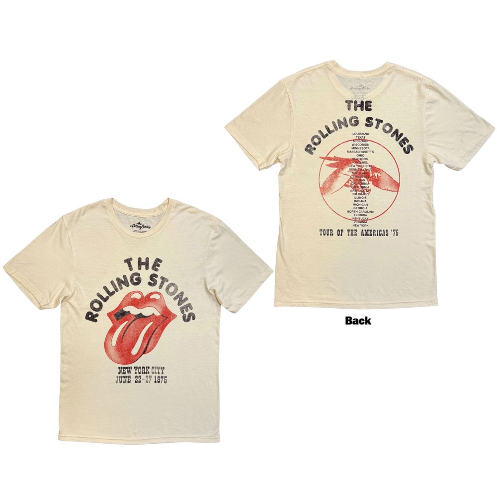 The Rolling Stones - New York City Heren Tshirt - Creme